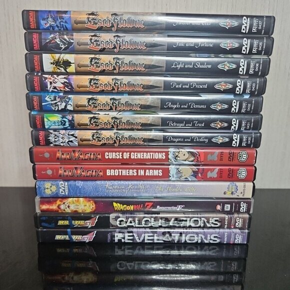 Anime DVD Mixed Lot 13 Dragonball Inuyasha Esca Flowne Kurouni Kenshin Samurai